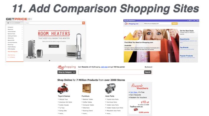 11. Comparison Shopping