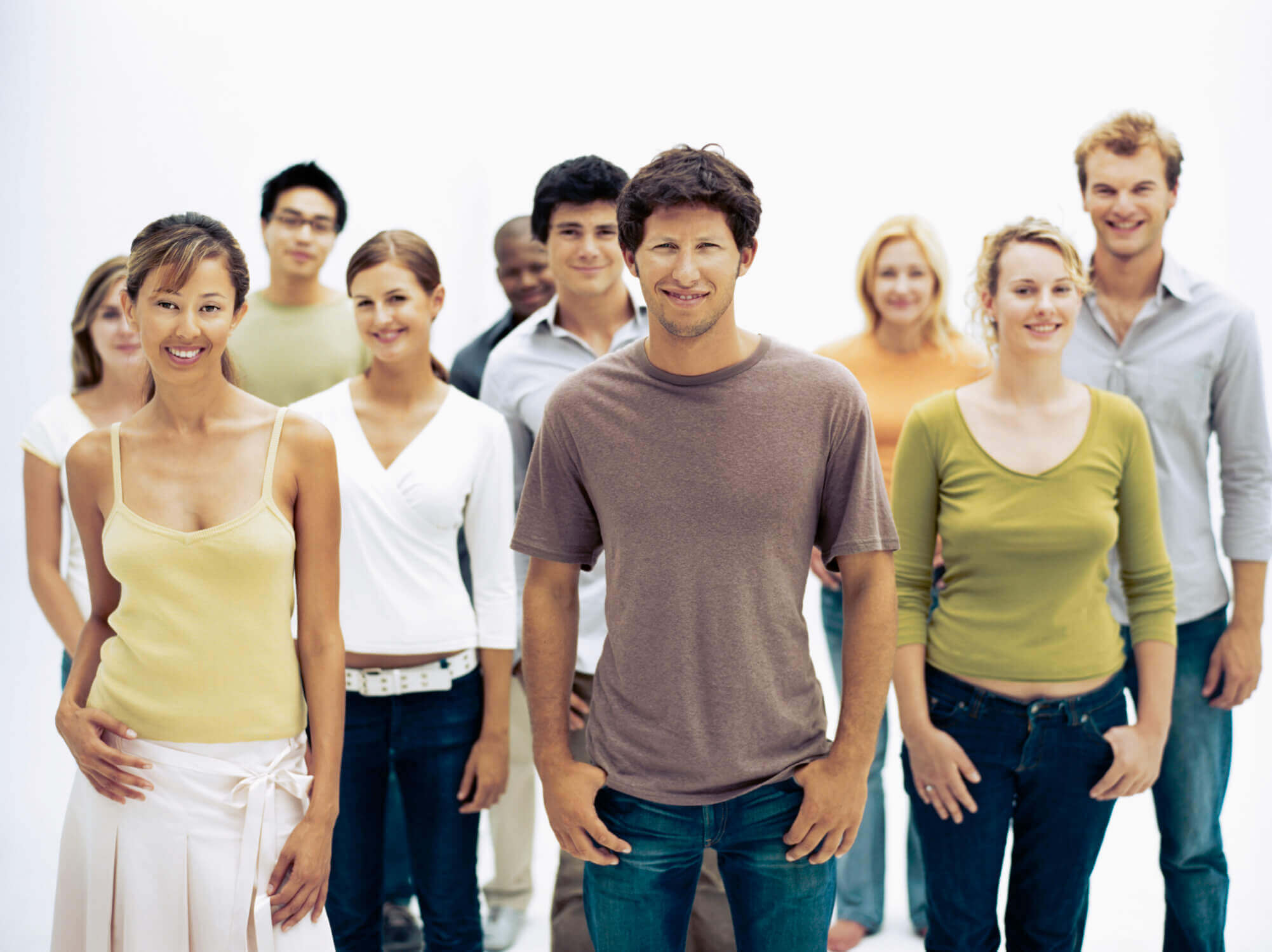 portrait of a group of people standing together